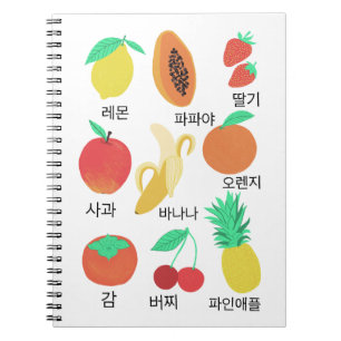 Fruits Flash Kaarten Korean Fruity Fun Food Art Notitieboek