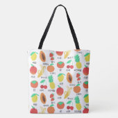 Fruits Flash Kaarten Korean Language Fruity Food Tote Bag (Achterkant)