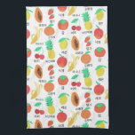 Fruits Flash-kaarten Korean Language Fruity Fun Theedoek<br><div class="desc">Bekijk dit supercoole,  frisse en fruitige ontwerp. Of je nu een nieuwe taal probeert te leren of gewoon van vruchten houdt,  show je bent een fan van deze geweldige handdoek. En controleer mijn winkel op meer producten en design.</div>