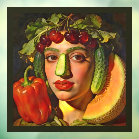 Fruits of Expression – A Surreal Portrait Raamsticker (Vel 3)
