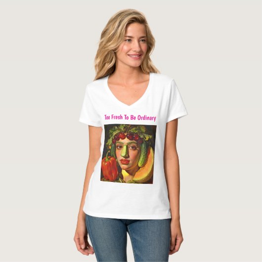 Fruits of Expression – A Surreal Portrait T-shirt (Voorkant volledig)