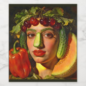 Fruits of Expression – A Surreal Portrait Wijn Etiket (Enkel label)