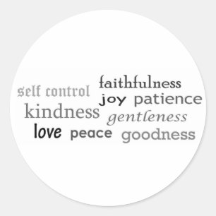 Fruits of the Spirit, Galatians 5:22-23 Ronde Sticker