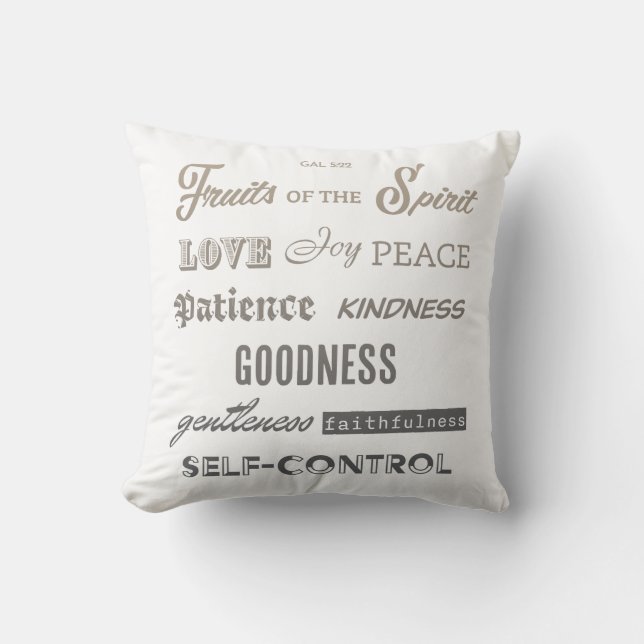 Fruits of the Spirit Kussen (Voorkant)
