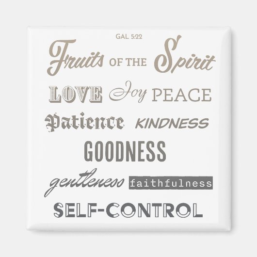 Fruits of the Spirit Magneet (Voorkant)