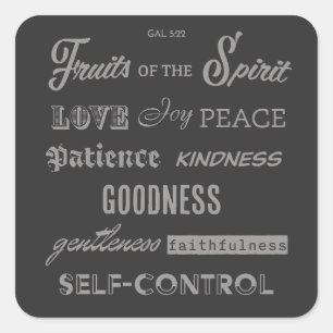 Fruits of the Spirit Vierkante Sticker
