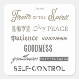 Fruits of the Spirit Vierkante Sticker