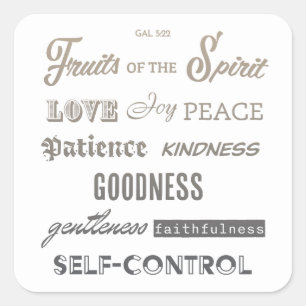 Fruits of the Spirit Vierkante Sticker