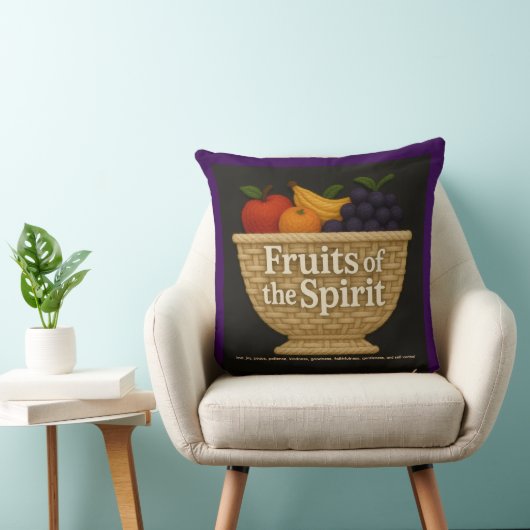 Fruits of the Spirit Yarn Look Pillow Kussen (Stoel)