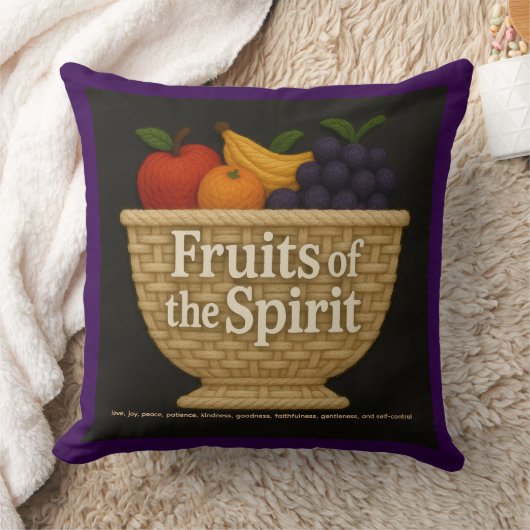 Fruits of the Spirit Yarn Look Pillow Kussen (Deken)