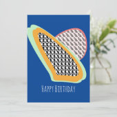 Fruits Papaya Dragonfruit Happy Birthday Kaart (Staand voorkant)