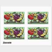 Fruits Rechthoekige Sticker (Vel)