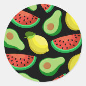 Fruits Round Stickers (Voorkant)