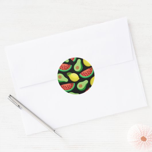 Fruits Round Stickers (Envelop)