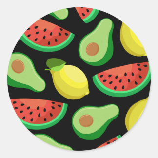 Fruits Round Stickers