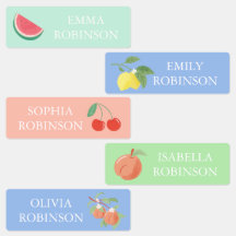 Fruits School Preschool Daycare Waterproof Label