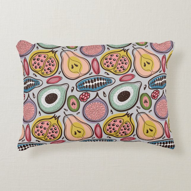 Fruits seamless pattern accent kussen (Voorkant)