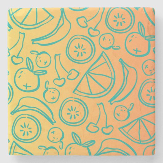 Fruits Stenen Onderzetter (Voorkant)