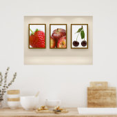 Fruits triptych poster (Keuken)
