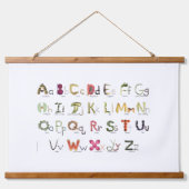 Fruits & Veggies Alphabet Kinder Wall Decor Hangend Wandkleed (Voorkant)