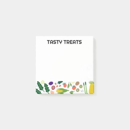 Fruits & Veggies Food CUSTOM Monogram op maat Post-it® Notes (Voorkant)