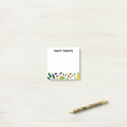 Fruits & Veggies Food CUSTOM Monogram op maat Post-it® Notes (Op bureau)