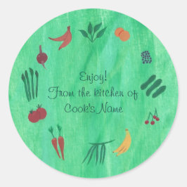 Fruits Veggies Uit de keuken van deksel Stickers