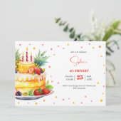 Fruits Verjaardagstaart verjaardag Kaart (Staand voorkant)