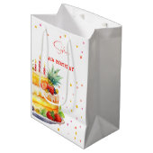 Fruits Verjaardagstaart verjaardag Medium Cadeauzakje (Voorkant Gekanteld)