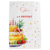 Fruits Verjaardagstaart verjaardag Medium Cadeauzakje (Achterkant)