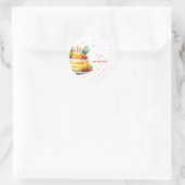 Fruits Verjaardagstaart verjaardag Ronde Sticker (Tas)