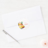 Fruits Verjaardagstaart verjaardag Ronde Sticker (Envelop)