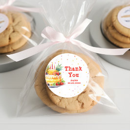 Fruits Verjaardagstaart verjaardag Ronde Sticker