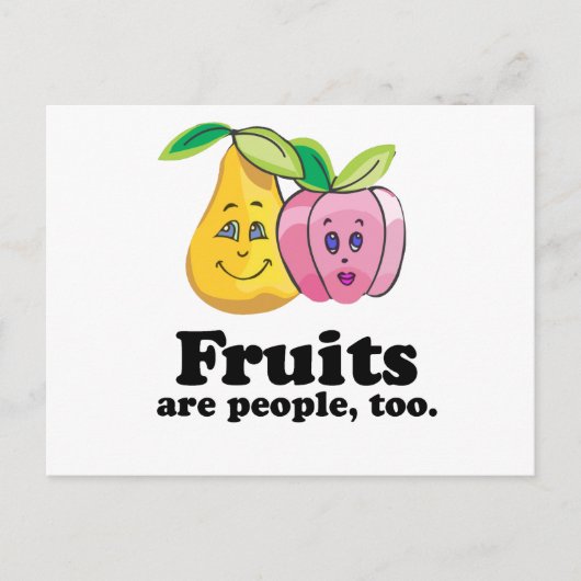 Fruits zijn ook mensen briefkaart (Voorkant)