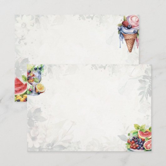 Fruitsalade Basic Blank Recept Kaart (Voorkant / Achterkant)