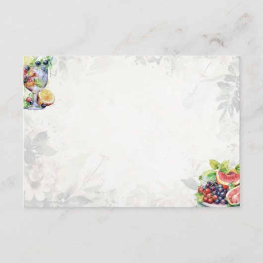 Fruitsalade Basic Blank Recept Kaart (Voorkant)