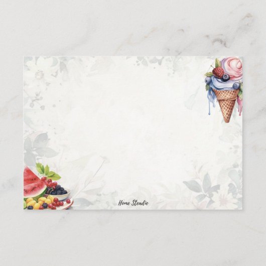 Fruitsalade Basic Blank Recept Kaart (Achterkant)