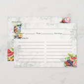 Fruitsalade Basis Recept Kaart (Voorkant / Achterkant)