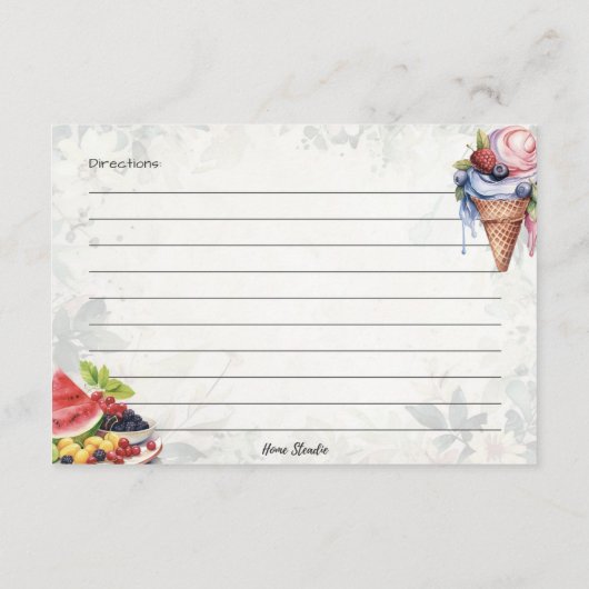 Fruitsalade Basis Recept Kaart (Achterkant)