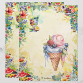 Fruitsalade Blank Volledige Recept Pagina (Voorkant / Achterkant)