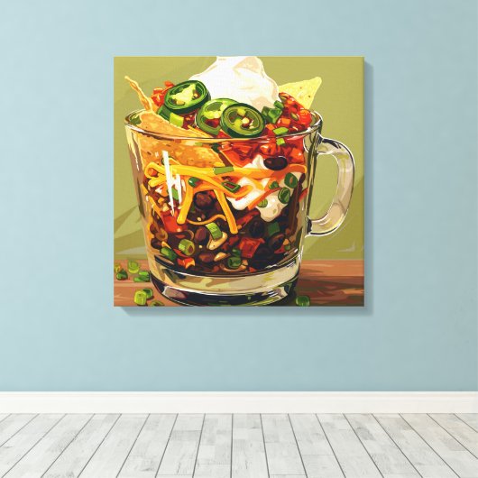 fruitsalade cocktail canvas afdruk (Insitu (Houten vloer))