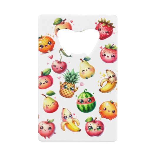 Fruitsalade Creditkaart Flessenopener (Voorkant)