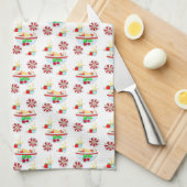 Fruitsalade Floral Kitchen Hand Towel Theedoek (Quarter Fold)