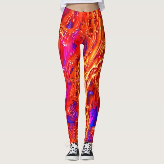 "Fruitsalade" Fractal Art Leggings! Leggings (Voorkant)