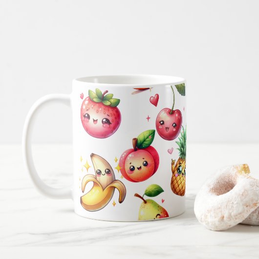 Fruitsalade Koffiemok (Met donut)
