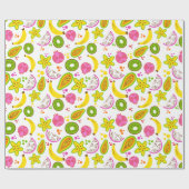 Fruitsalade op wit groot cadeaupapier (Vlak)