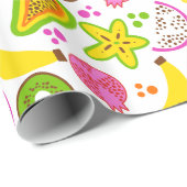 Fruitsalade op wit groot cadeaupapier (Rol Hoek)