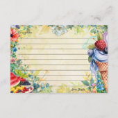 Fruitsalade Recept Kaart (Achterkant)