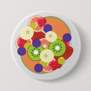 Fruitsalade Ronde Button 7,6 Cm