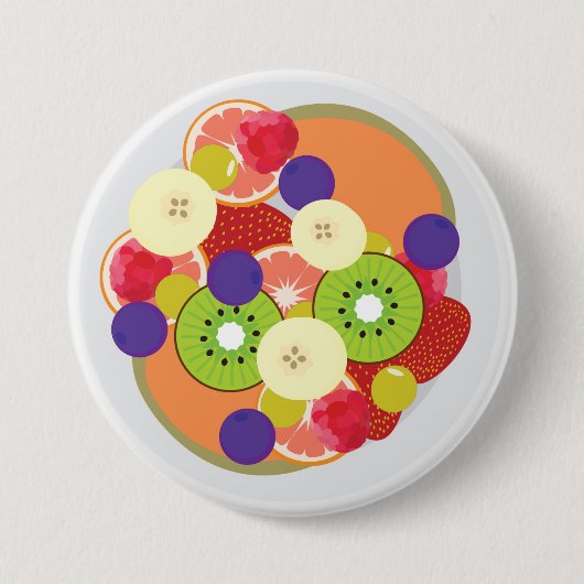 Fruitsalade Ronde Button 7,6 Cm (Voorkant)